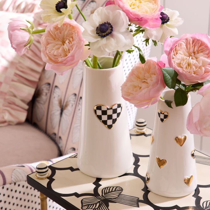 Courtly Check Tall Heart Vase image number 4
