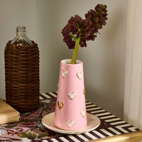 Rosy Check Short Heart Vase