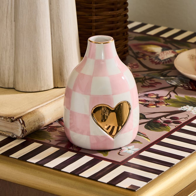 Rosy Check Heart Bud Vase image number 1