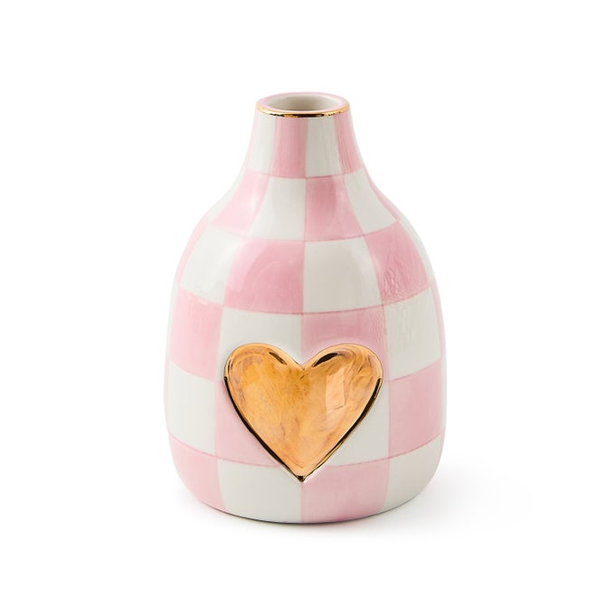 Rosy Check Heart Bud Vase image number 0