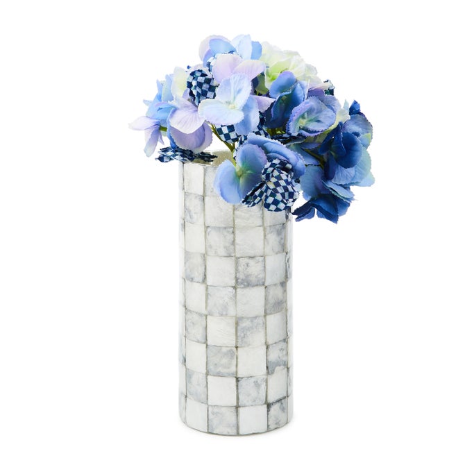 Sterling Check Capiz Small Vase image number 1