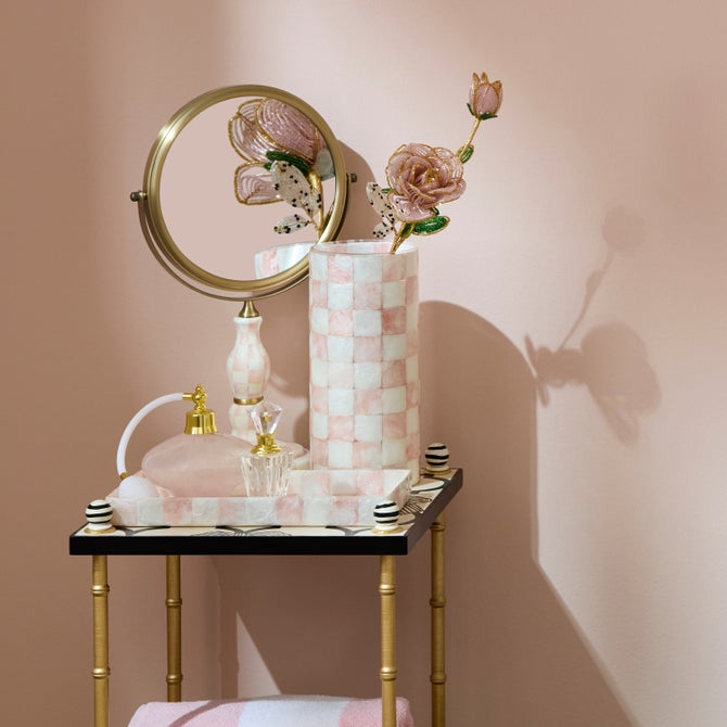 Rosy Check Capiz Small Vase image number 4