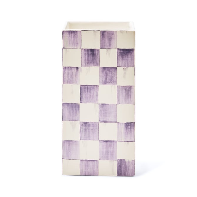 Violet Check Pillar Vase image number 1