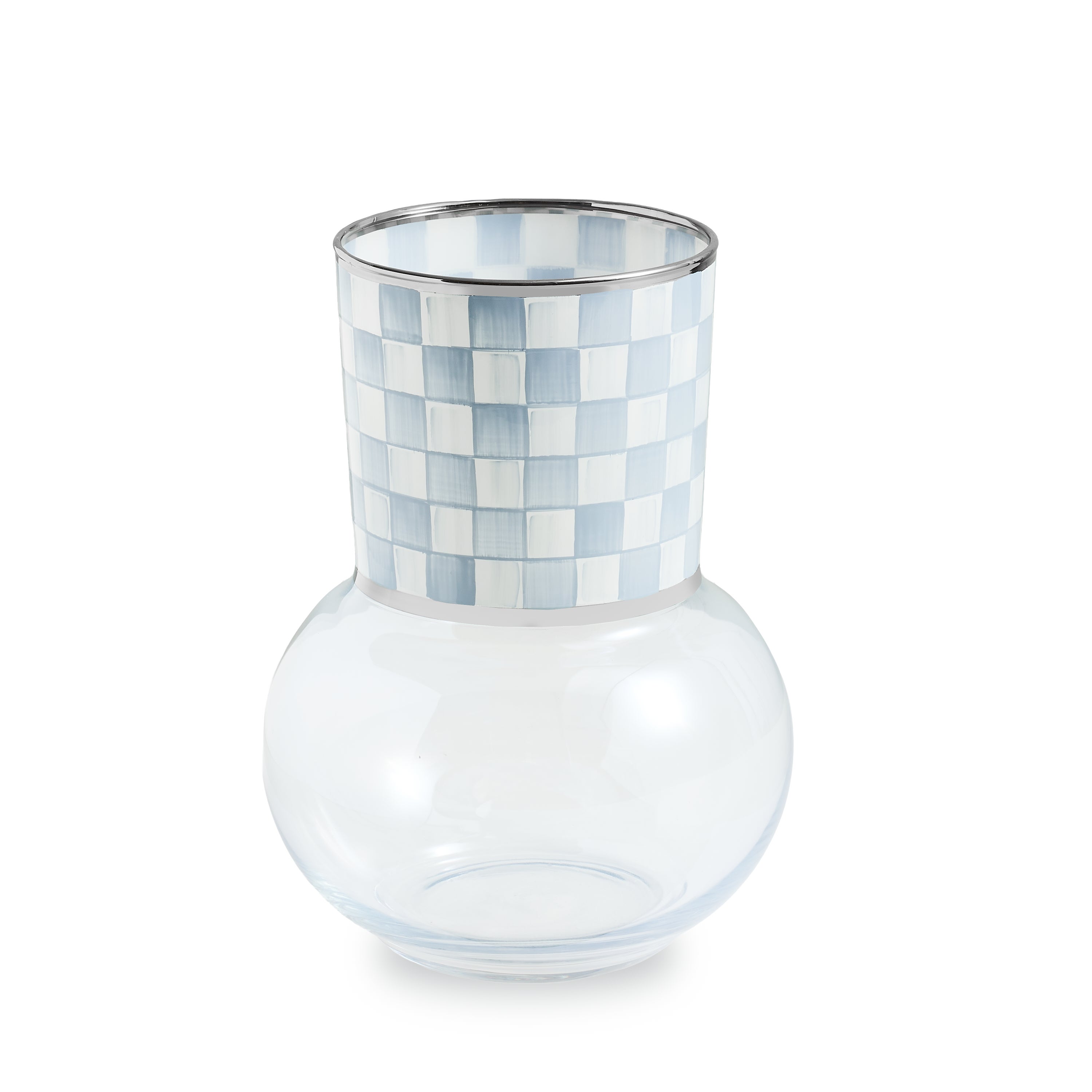 Sky Check Glass Vase