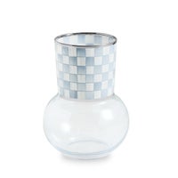 Sky Check Glass Vase