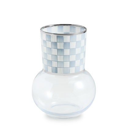 Sky Check Glass Vase