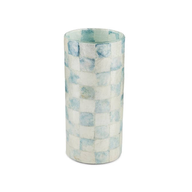 Sky Check Capiz Small Vase image number 0