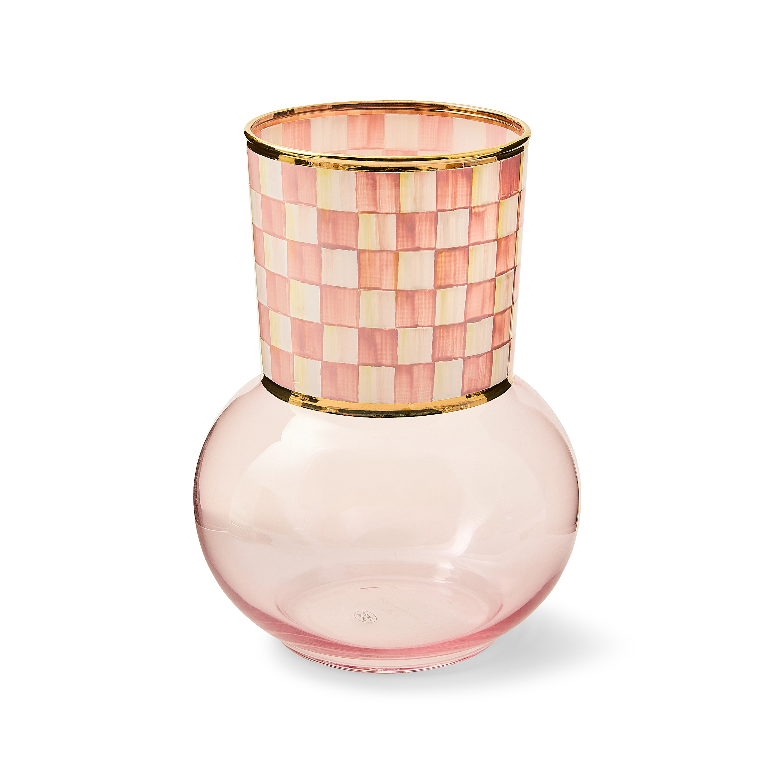 MacKenzie-Childs | Rosy Check Glass Vase