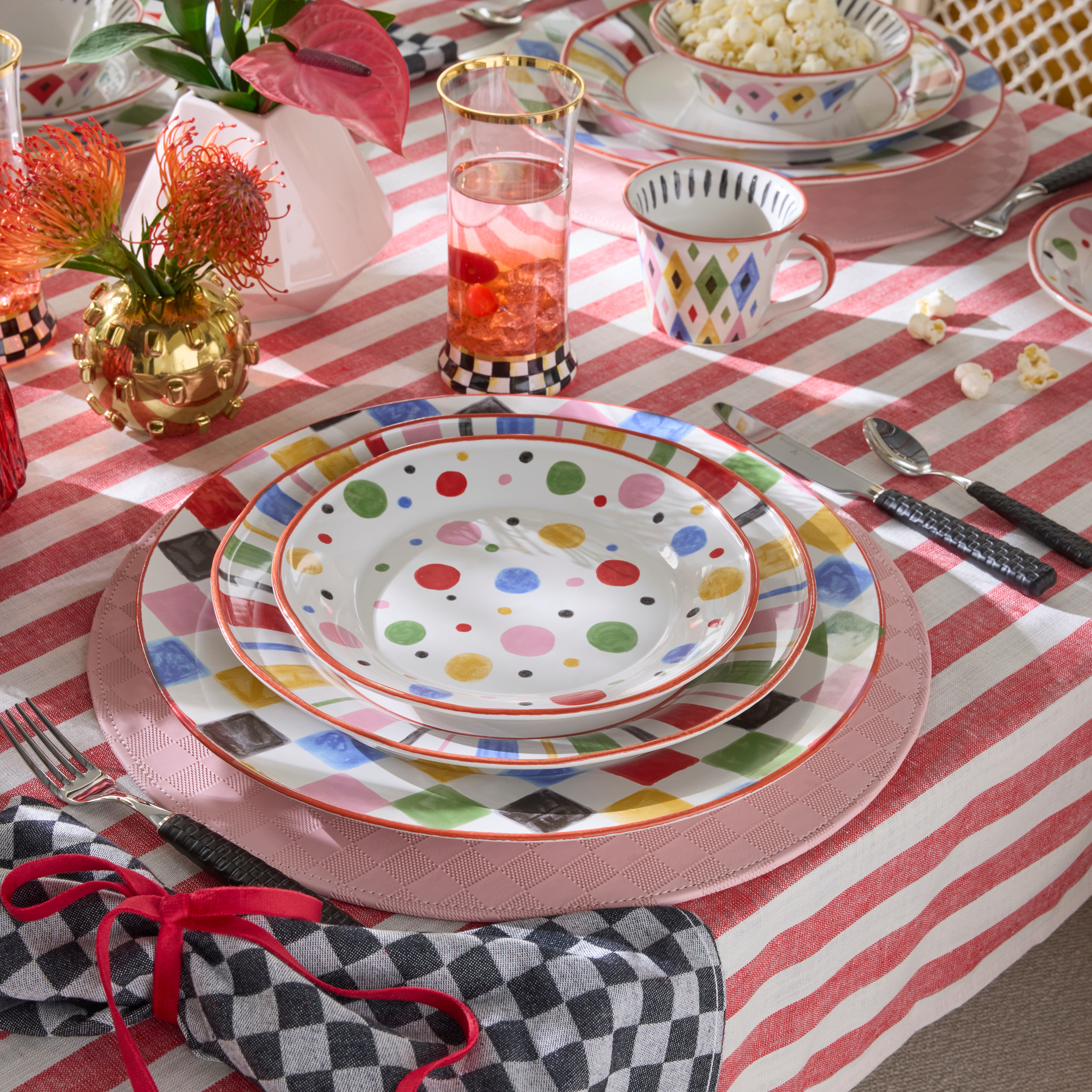 MacKenzie-Childs | Multi Check Round Platter