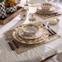 Honey Check Round Platter