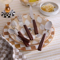 Honey Check Round Platter