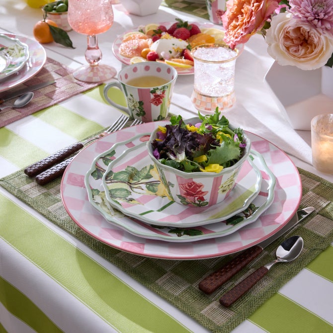 Pink Check Round Platter image number 3