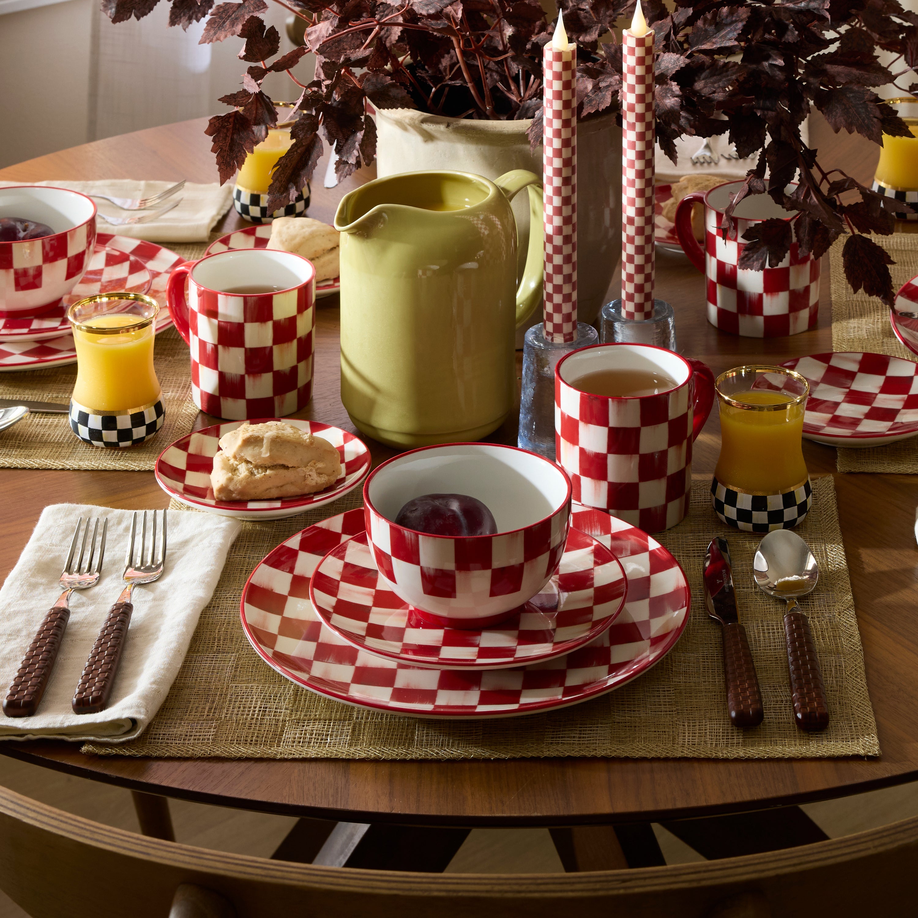 Cherry Check Dinnerware
