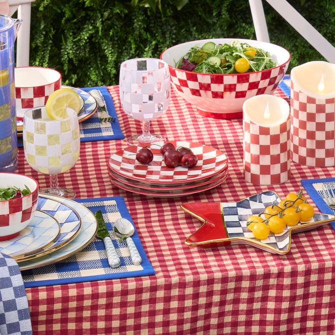Cherry Check Salad Plates, Set of 4 image number 5