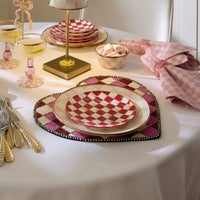 Cherry Check Salad Plates, Set of 4