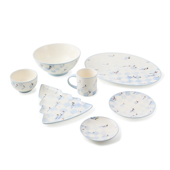 Gray Malin Ski Holiday Salad Plates, Set of 4 image number 1