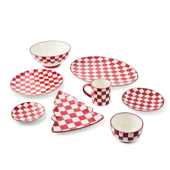 Cherry Check Mugs, Set of 4 image number 2