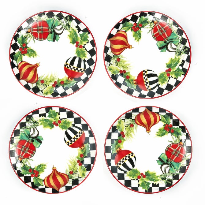 Deck the Halls Appetizer Plates, Set of 4 image number 1