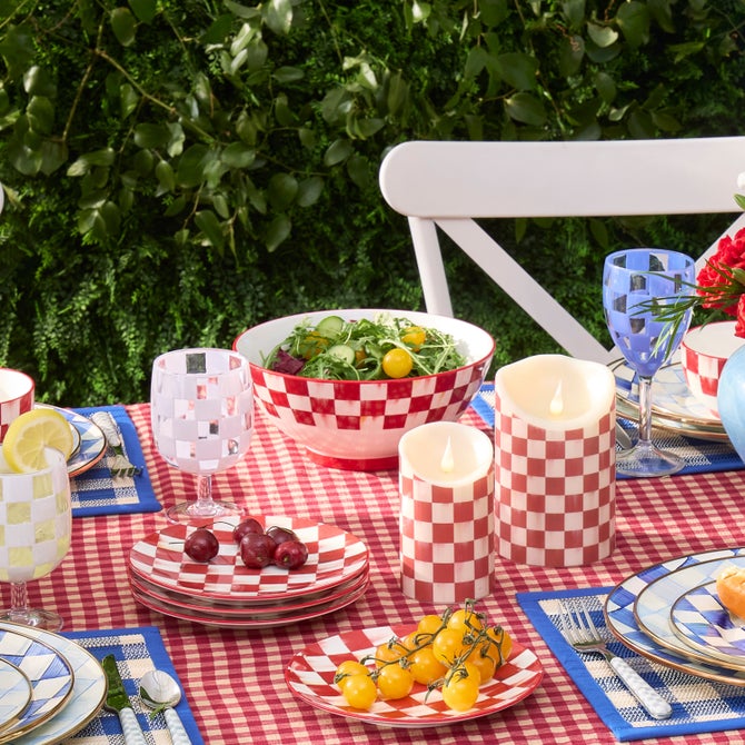 Cherry Check Serving Bowl image number 4
