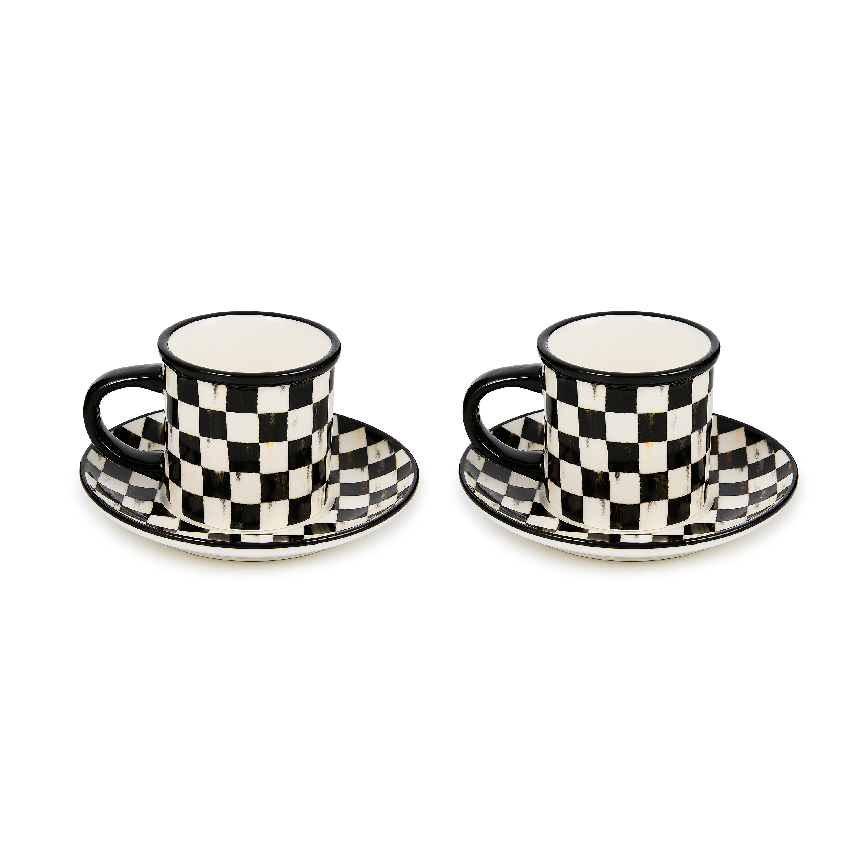MacKenzie-Childs Courtly Check Espresso Cup & Saucer - Thumbnail 5