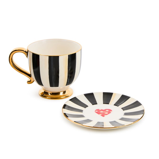 Courtly Stripe Cappuccino Cup image number 1