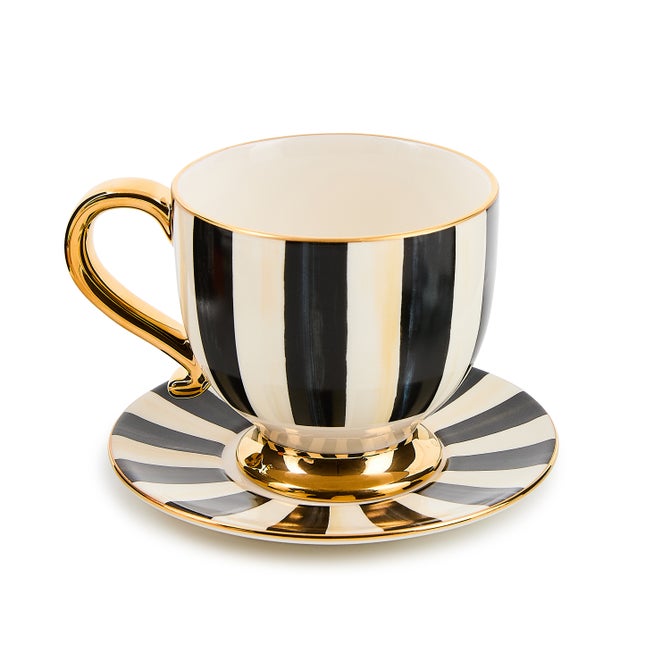 Courtly Stripe Cappuccino Cup image number 0