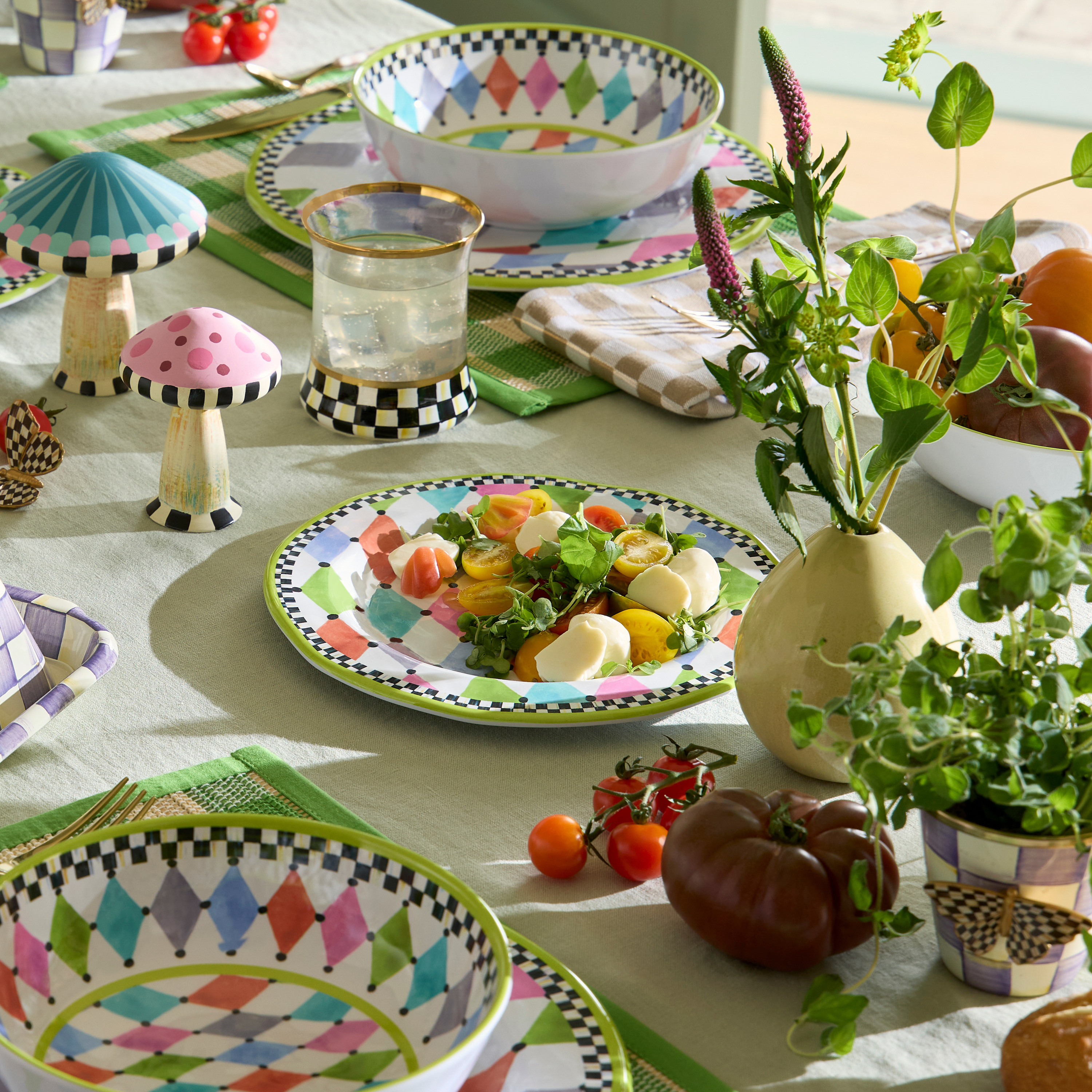 MacKenzie-Childs | Palm Springs Melamine Salad Plates, Set of 4