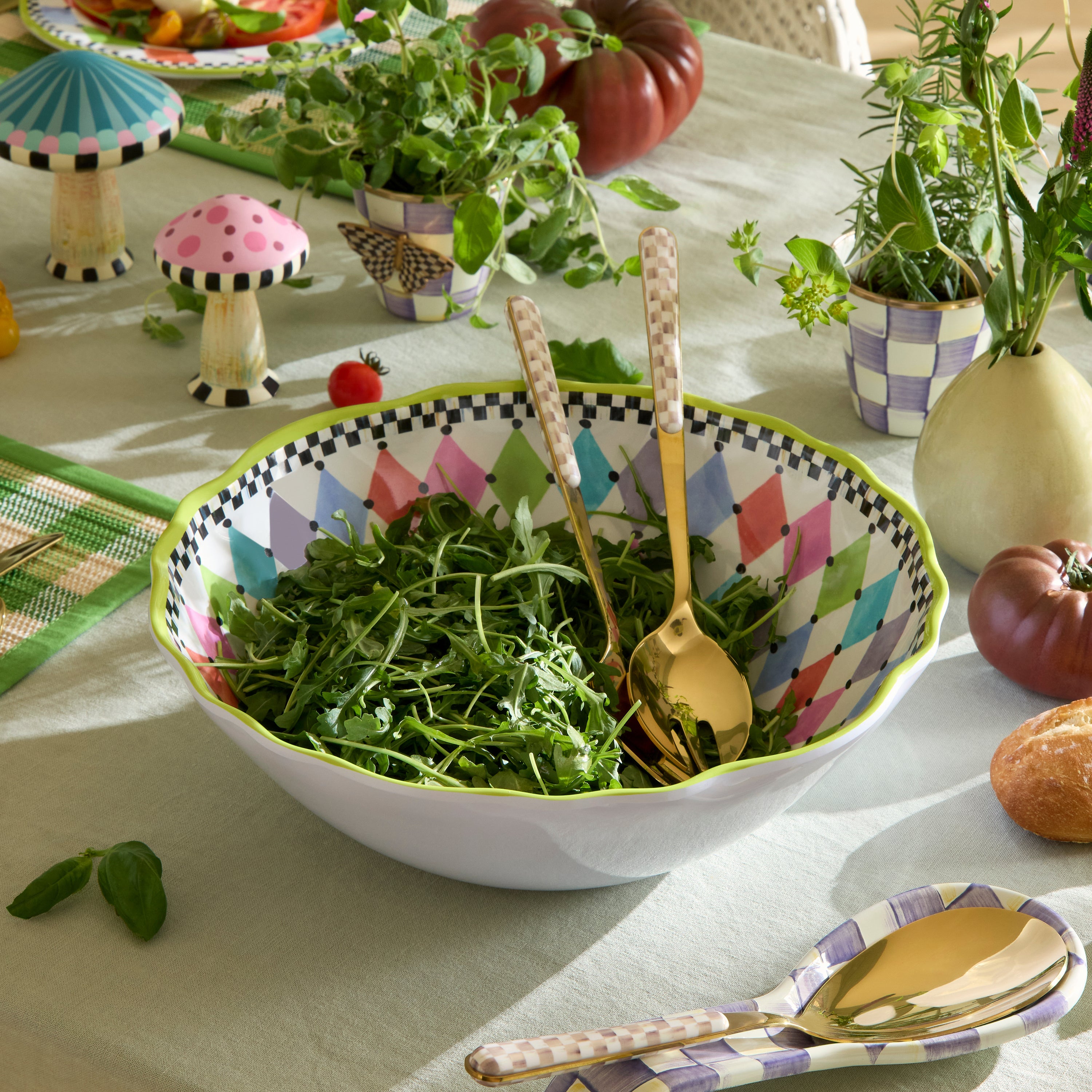 MacKenzie-Childs | Palm Springs Melamine Serving Bowl