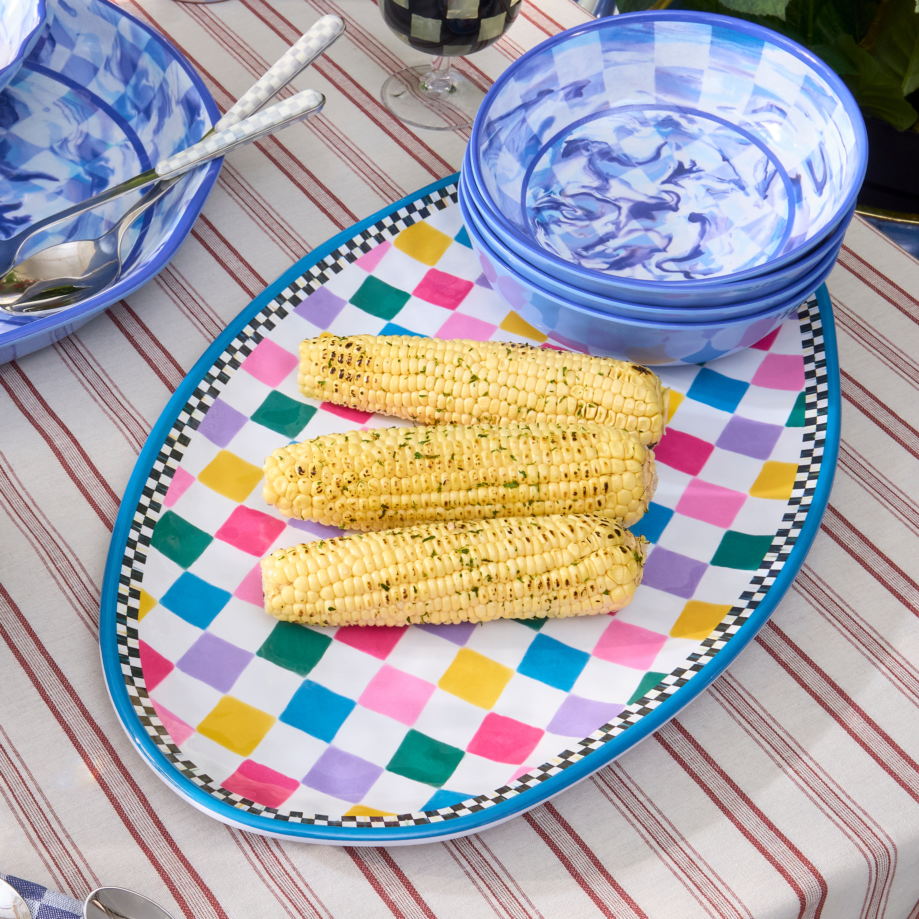 MacKenzie-Childs | Jamboree Melamine Oval Platter