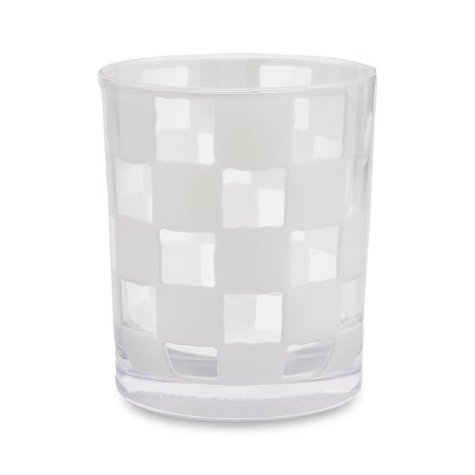 White Check Acrylic Tumblers, Set of 4 image number 2