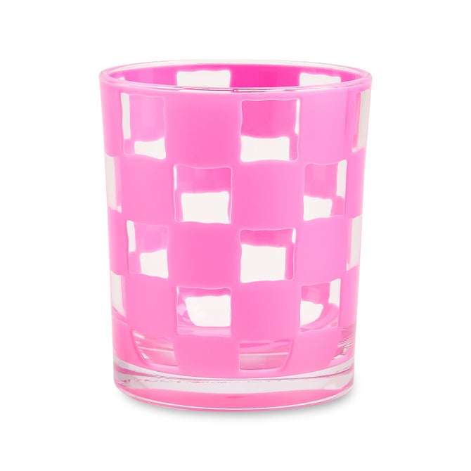 Pink Check Acrylic Tumblers, Set of 4 image number 2