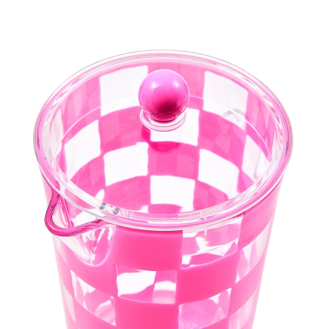 Pink Check Acrylic Pitcher image number 2