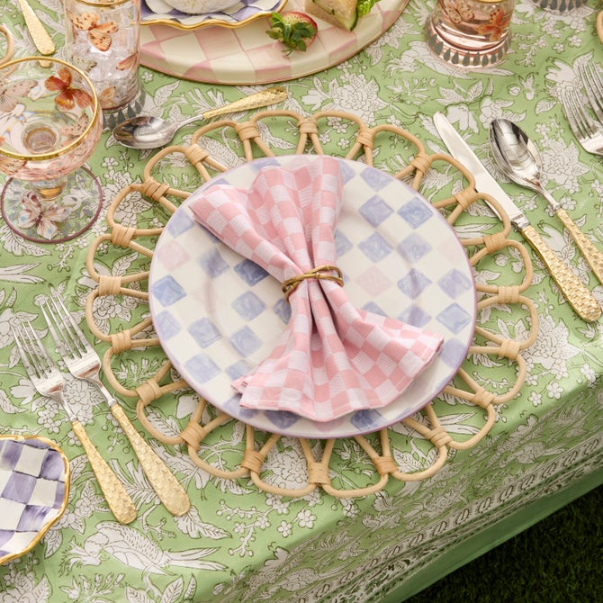 Lilac Check Dinner Plate image number 2