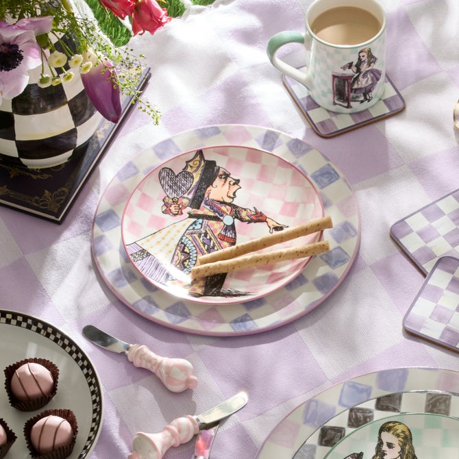 Lilac Check Dinner Plate image number 8