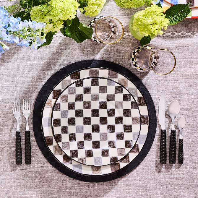 Black Check Dinner Plate image number 2