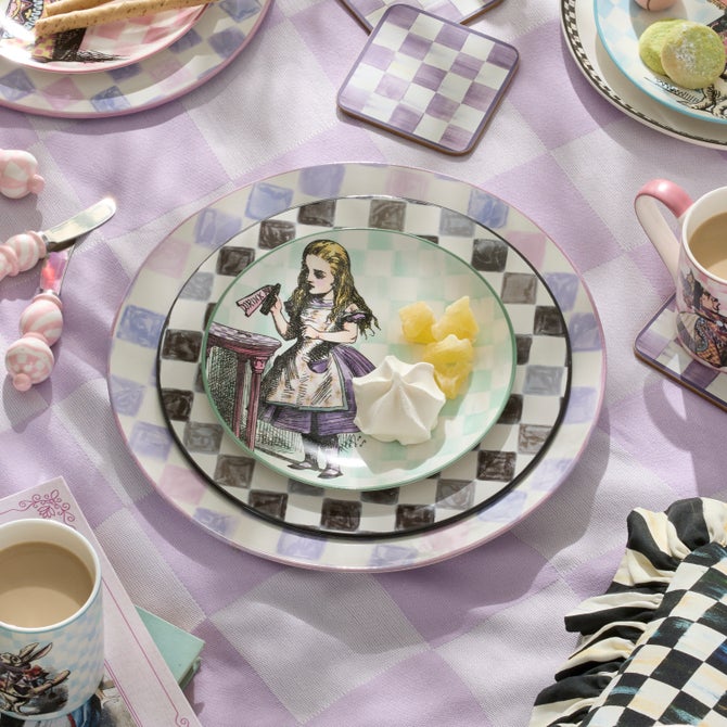 Black Check Dinner Plate image number 4