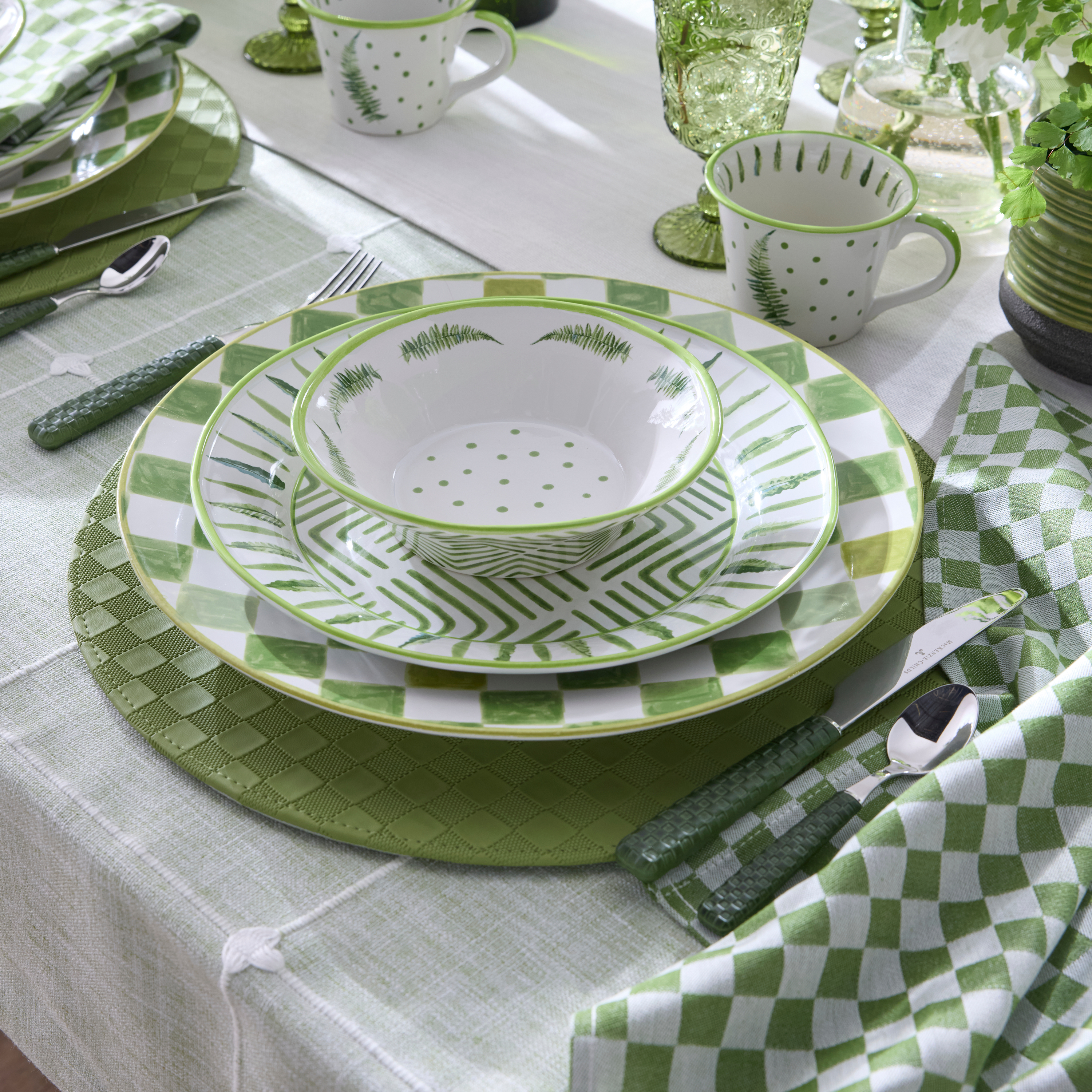 MacKenzie-Childs Fern Forest Dinner Plate - Thumbnail 2