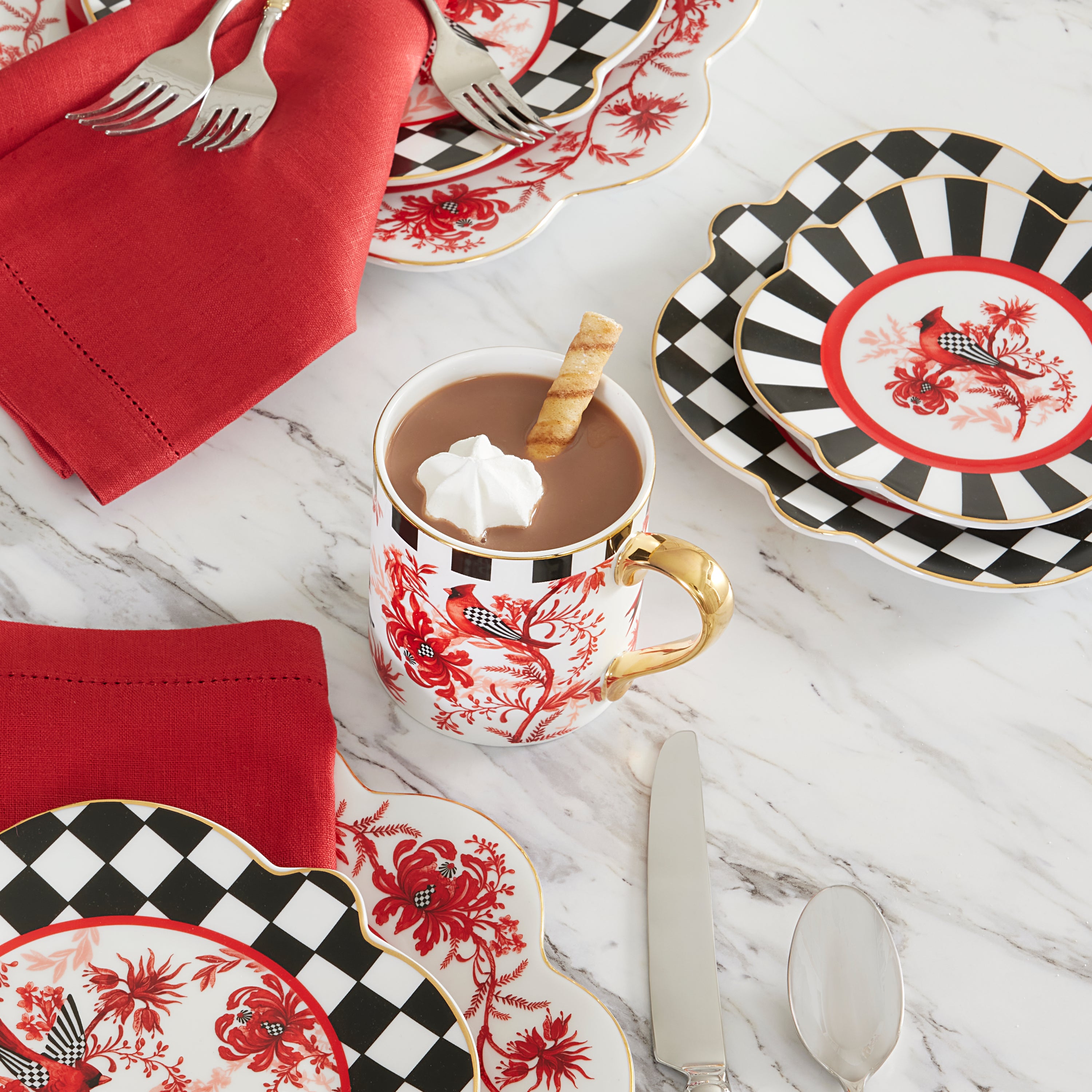 Cardinal Toile Mug