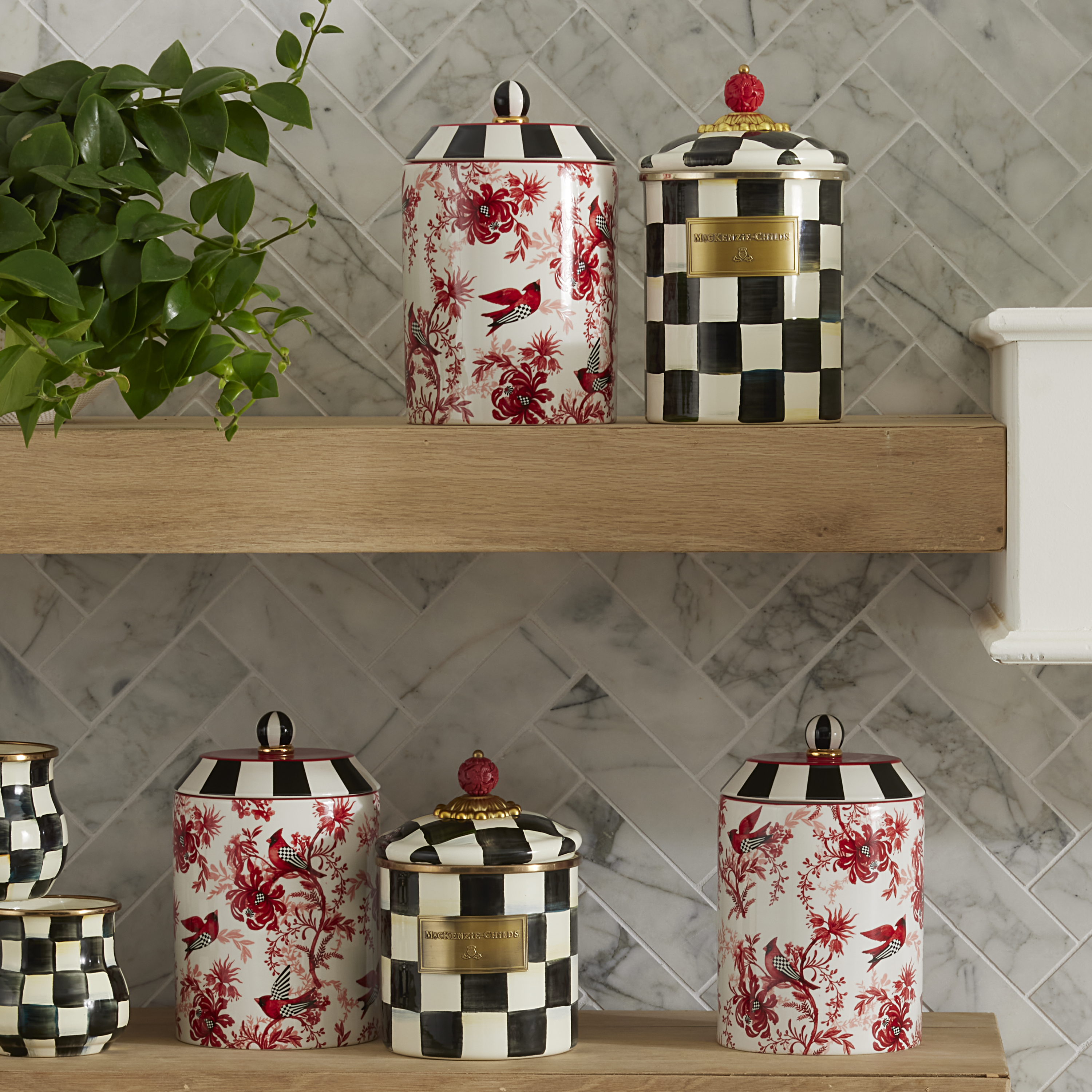MacKenzie-Childs | Cardinal Toile Canister