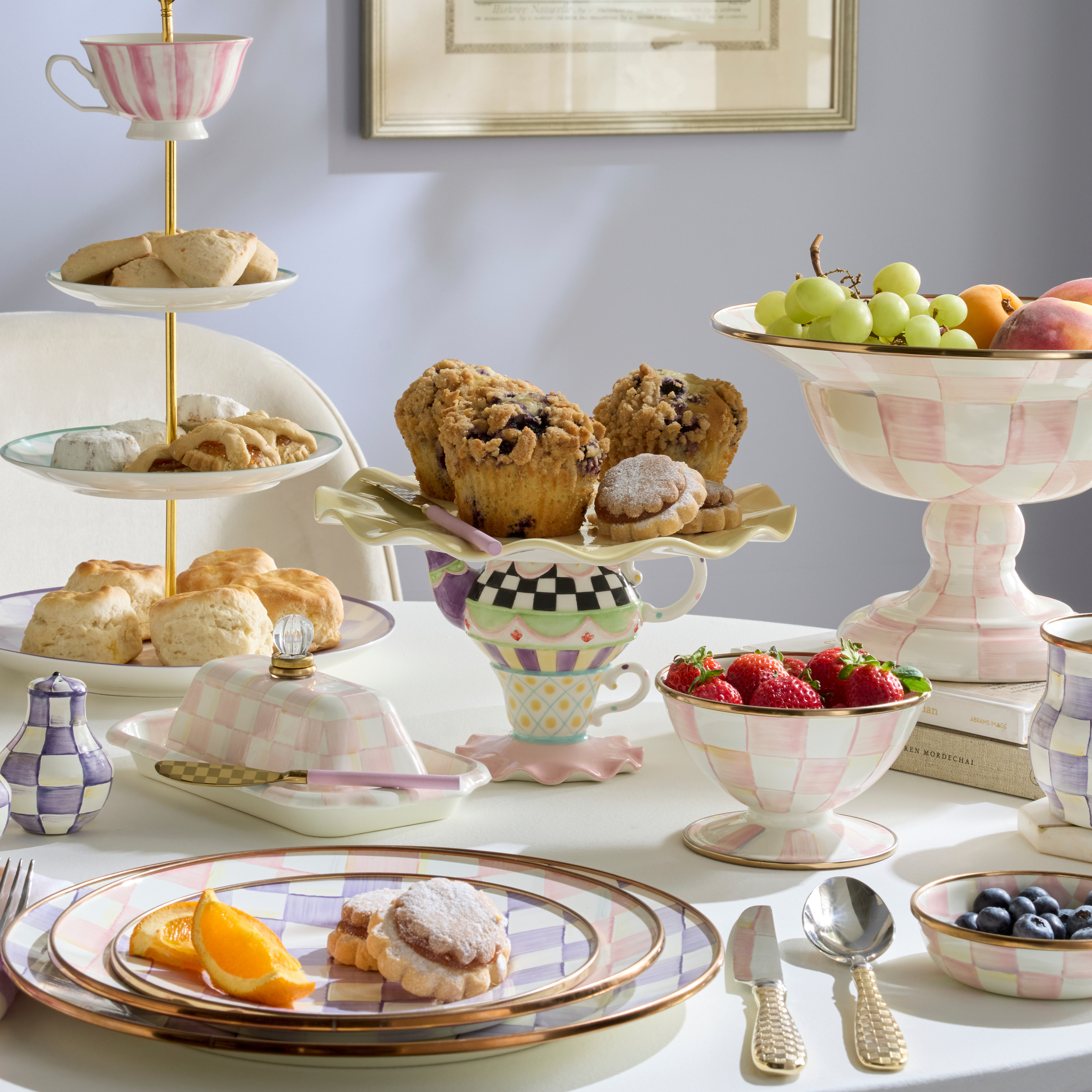 【新品】McKenzie-Childs ケーキスタンド MacKenzie-Childs | Wonderland Cake Stand