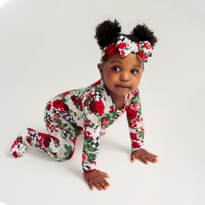 Posh Peanut Wild Rose Check Convertible 1-Piece image number 7
