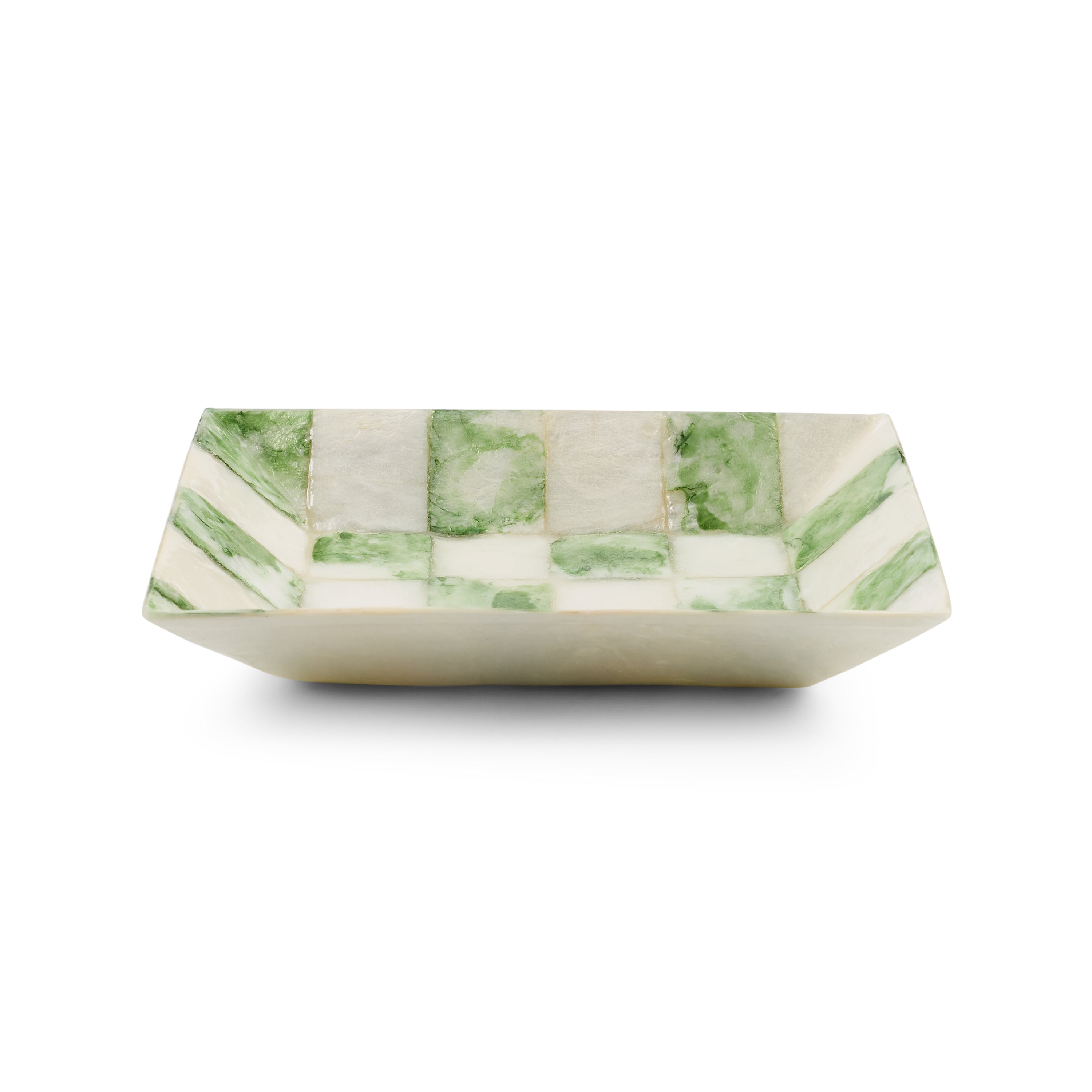 MacKenzie-Childs | Sage Check Capiz Soap Dish