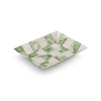 Sage Check Capiz Soap Dish