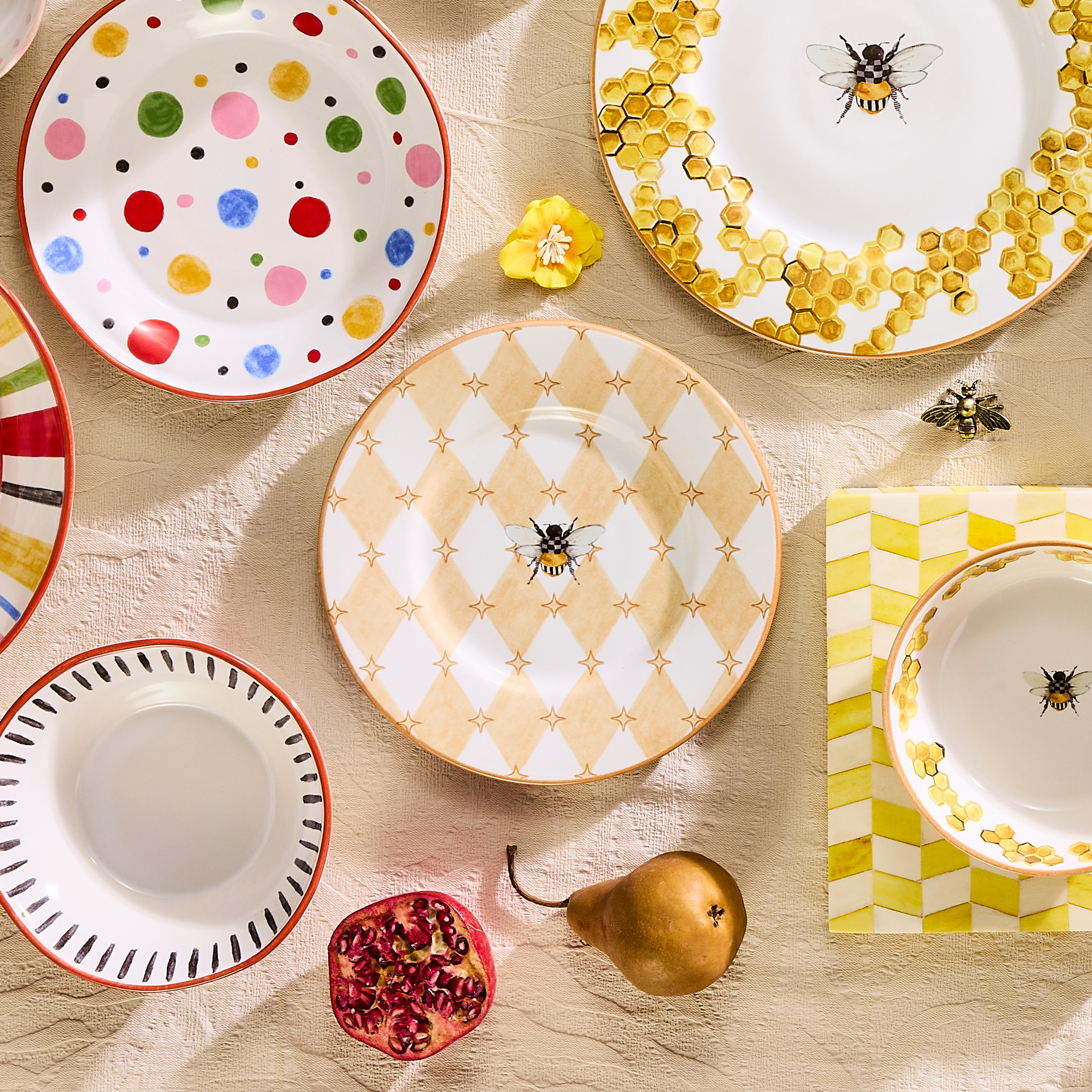 MacKenzie-Childs Queen Bee Salad Plate - Thumbnail 2