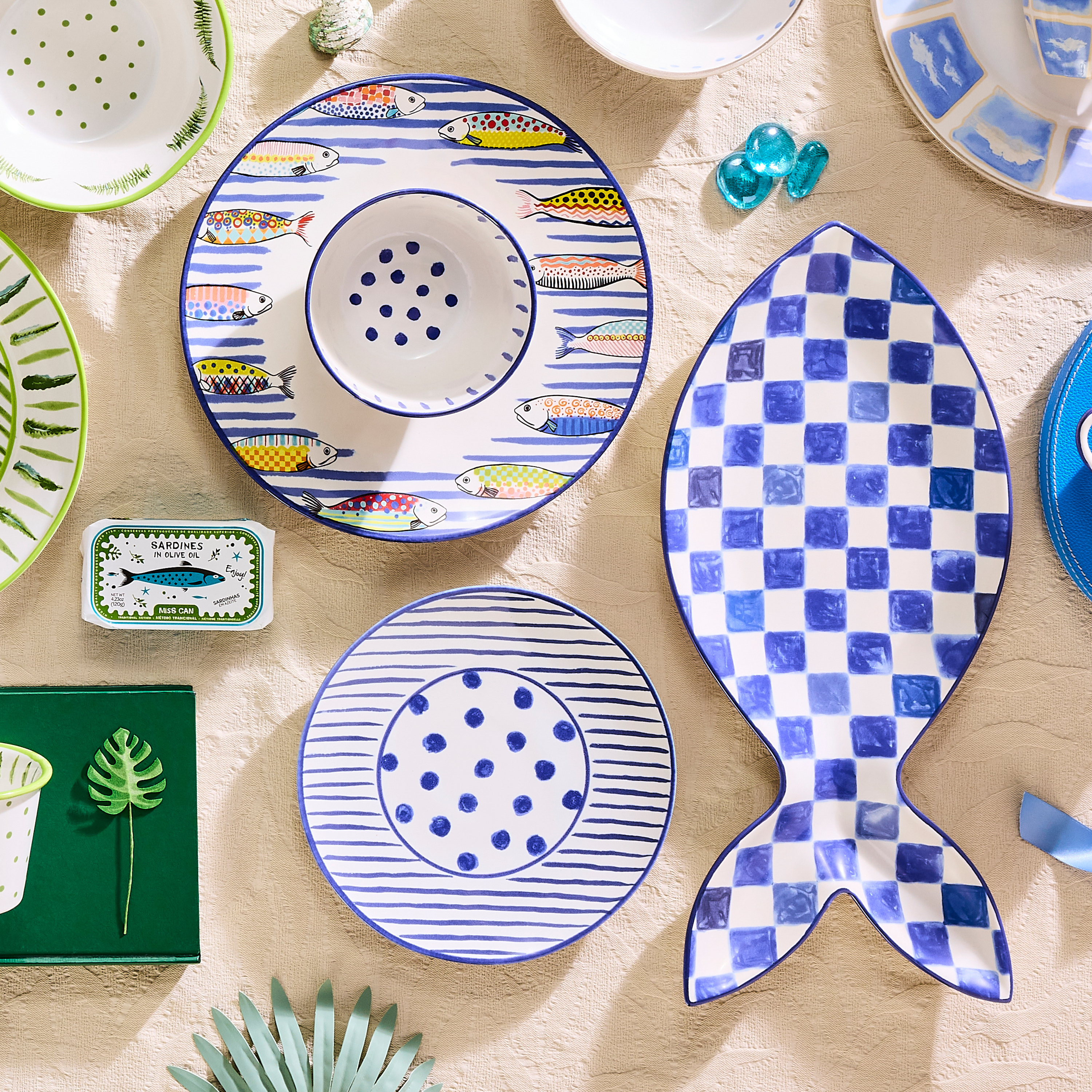 MacKenzie-Childs Go Fish Salad Plate