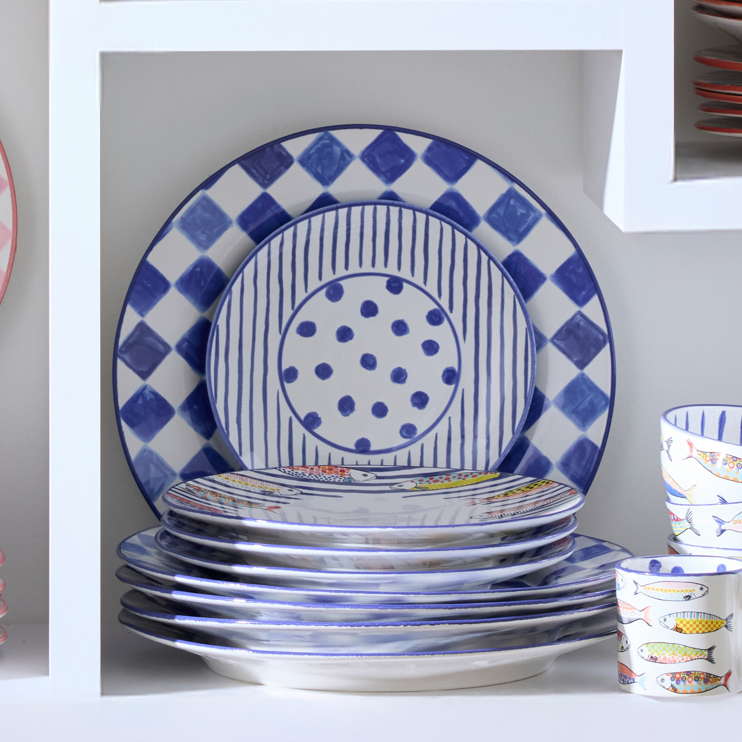 MacKenzie-Childs Go Fish Salad Plate - Thumbnail 5