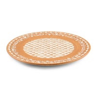 Mocha Check Gingerbread Dinner Plate