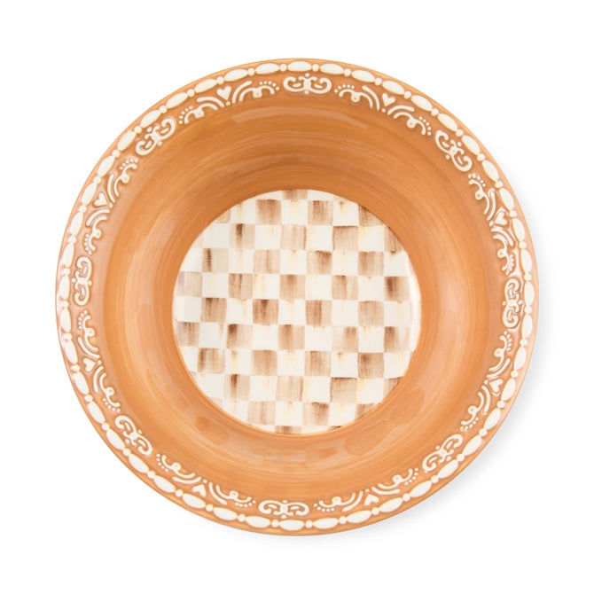 Mocha Check Gingerbread Small Bowl image number 2