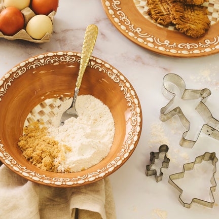 Mocha Check Gingerbread Small Bowl