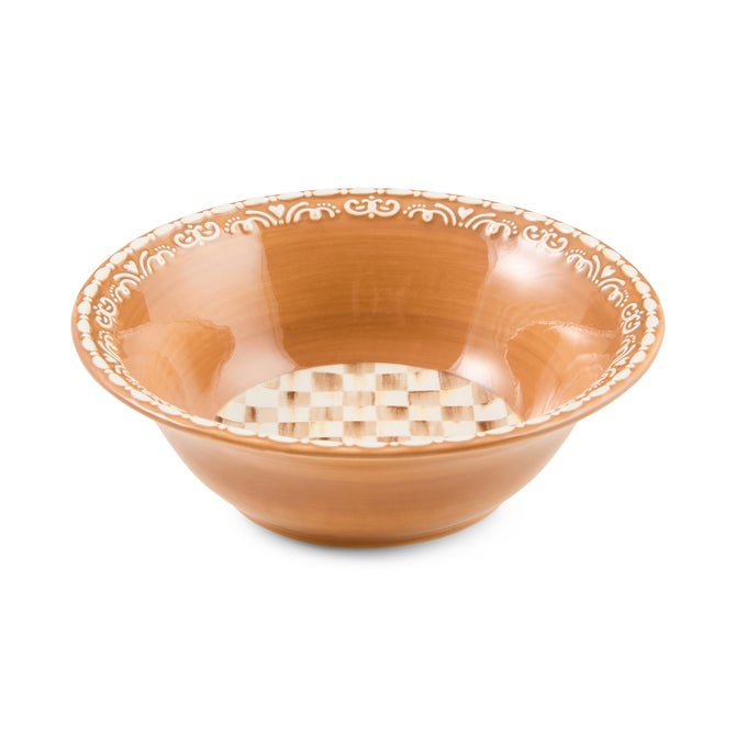 Mocha Check Gingerbread Small Bowl image number 0